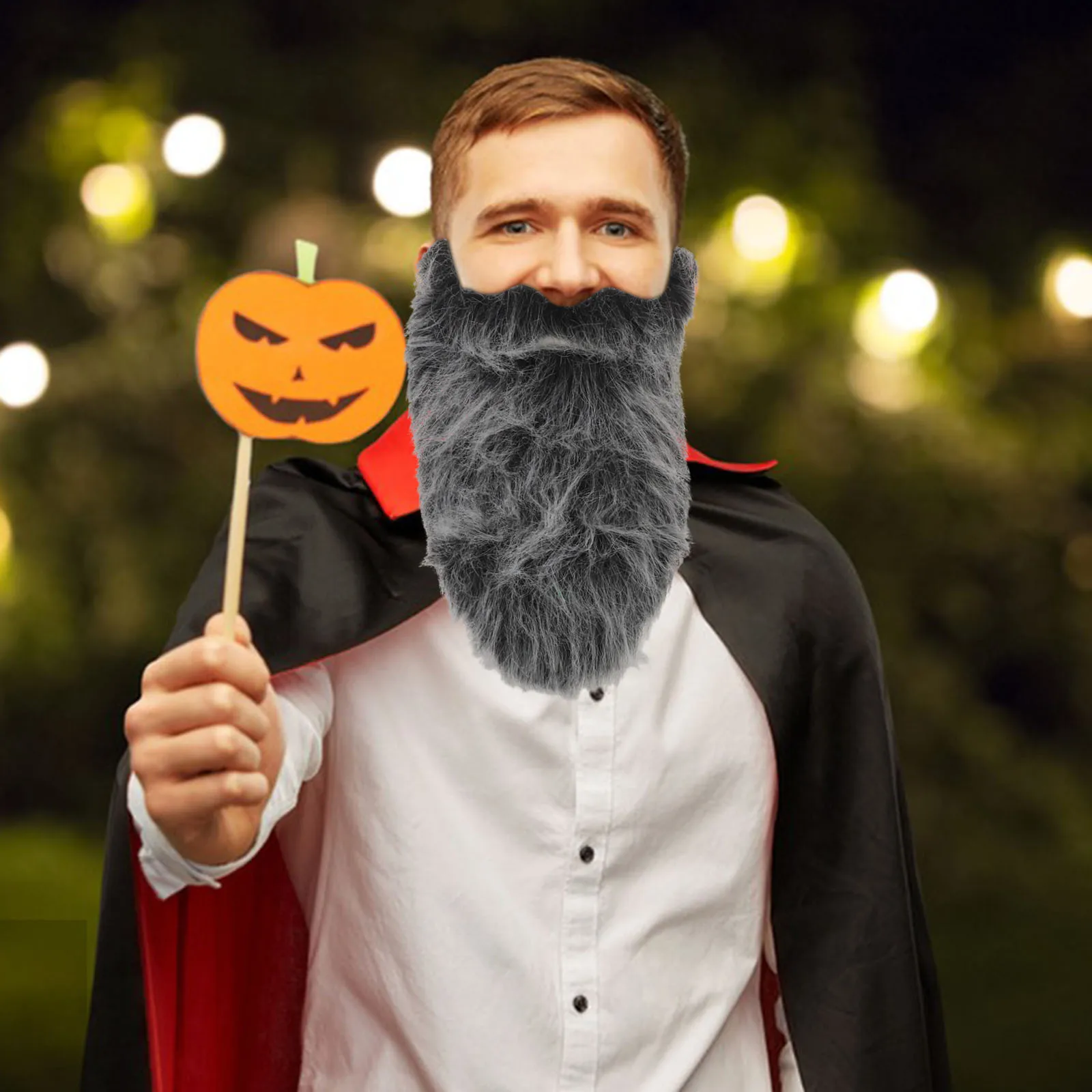 

4pcs Fake Beard: Realistic Costume Facial Hair For Holiday Party Cosplay Masquerade Men Accessory Mustache Props