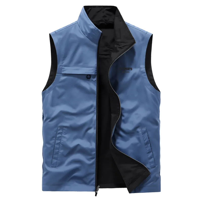 

Men's Vest Spring/Summer Double Sided Wearing Thin Work Suit, Tank Top, Horse Clip, Large Casual Coat