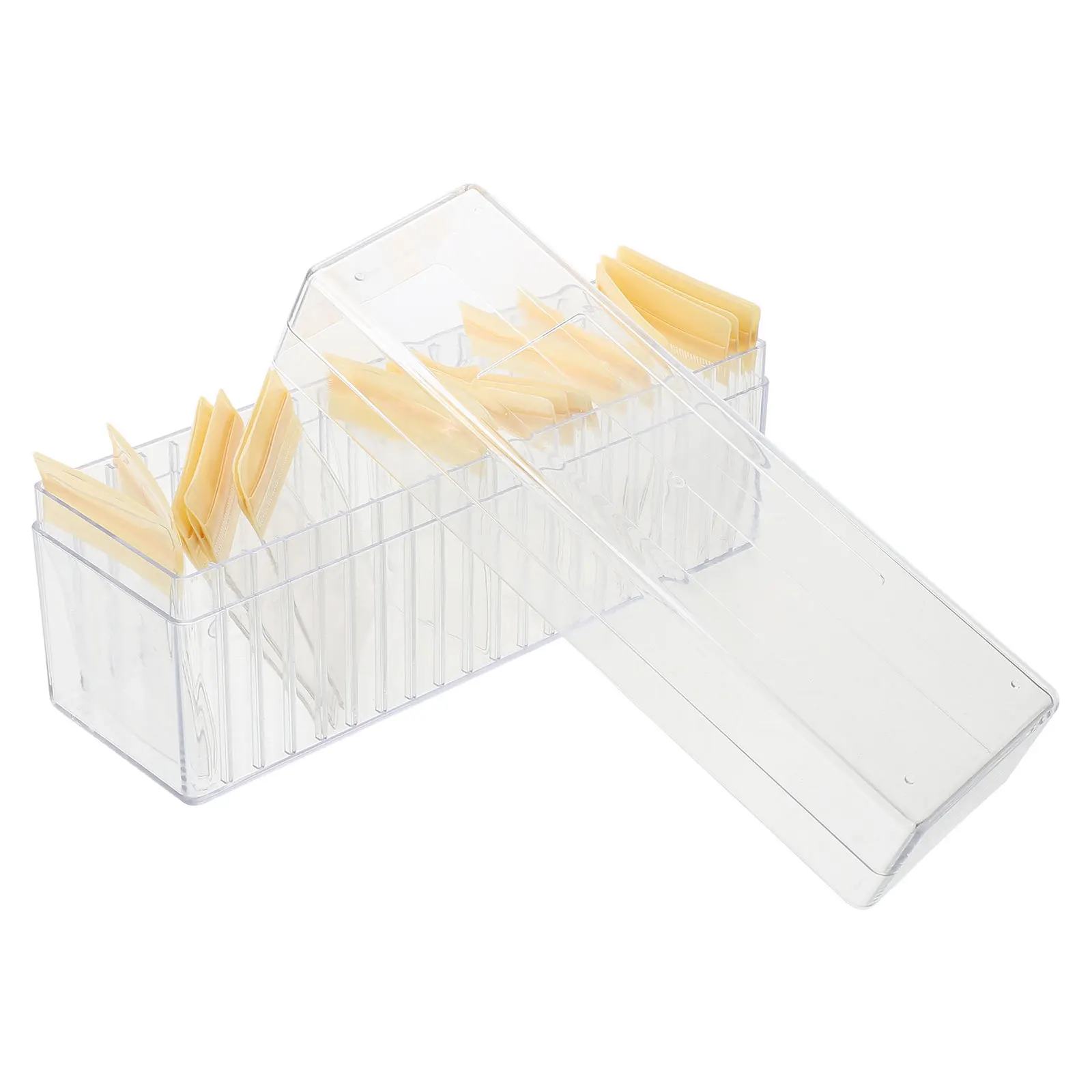 

1Set Transparent Jewelry Storage Box Clear Acrylic Organizer Featuring Multiple Compartments and PVC Bags for Earrings Rings