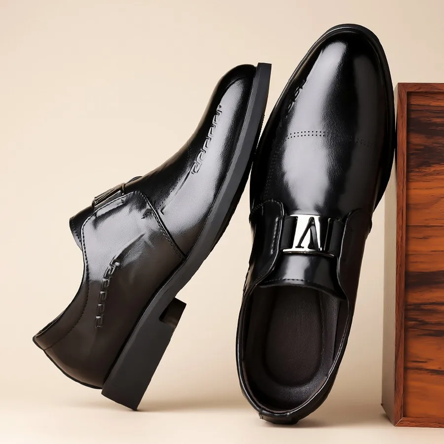 Men's Slip-On Loafers, Round Toe, Microfiber Upper, Dress Shoes for Spring Fall Weddings and Daily Wear