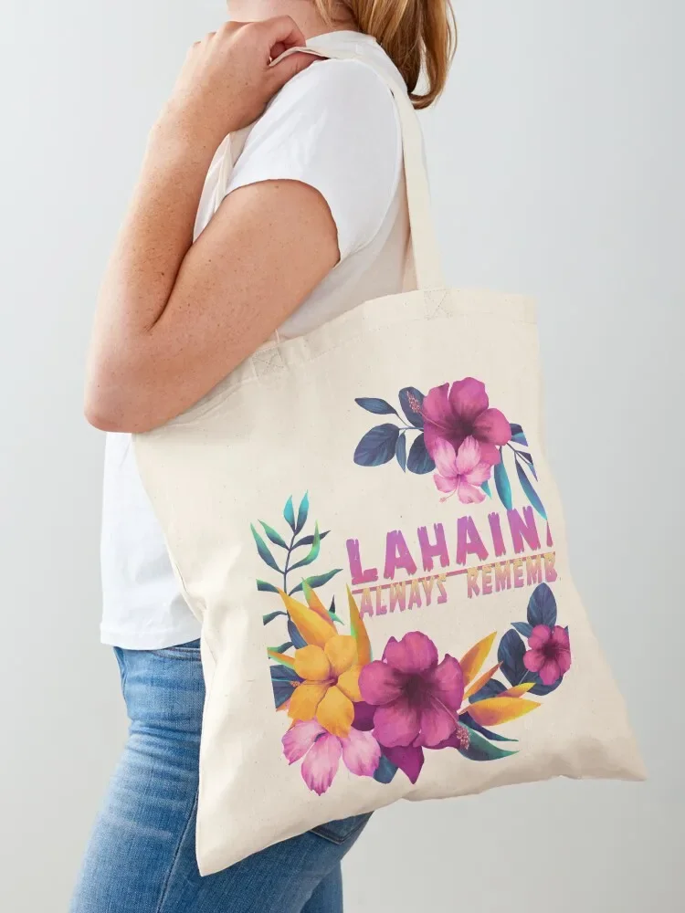 

Hibiscus for Lahaina - Always Remember Tote Bag Canvas shoulder bag eco pack Women's bag Gift