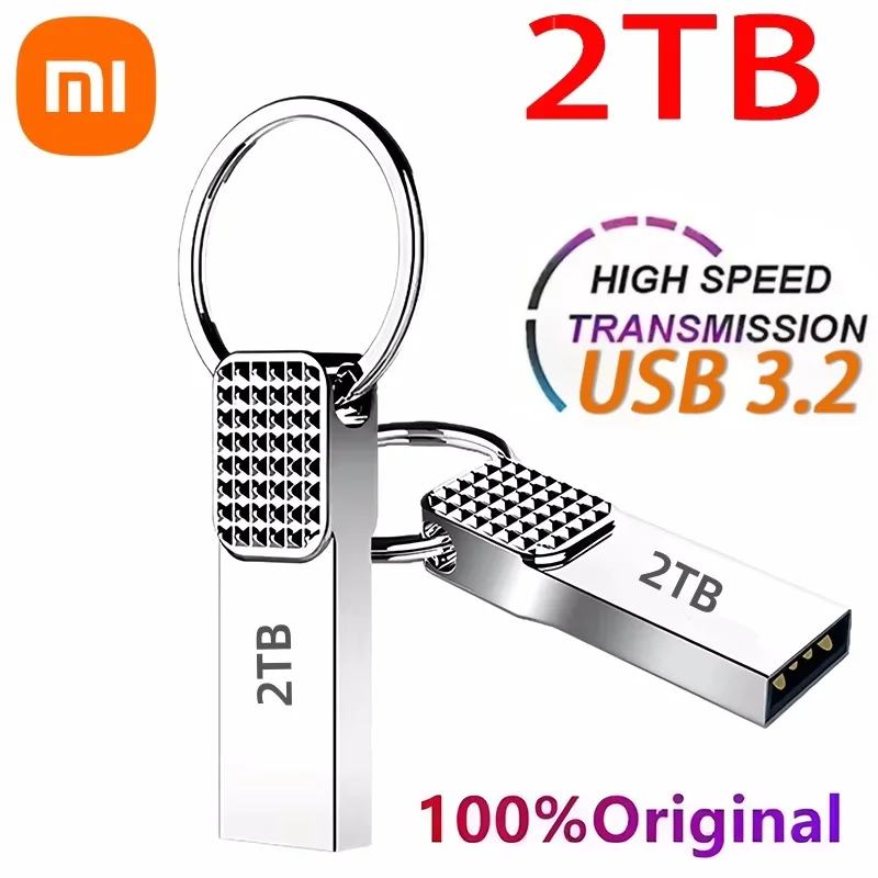 Xiaomi 2TB USB Pendrive Metal Flash Drive USB 3.2 Super High Speed 1TB 512GB Portable Drive Waterproof Memoria Usb Flash Disk