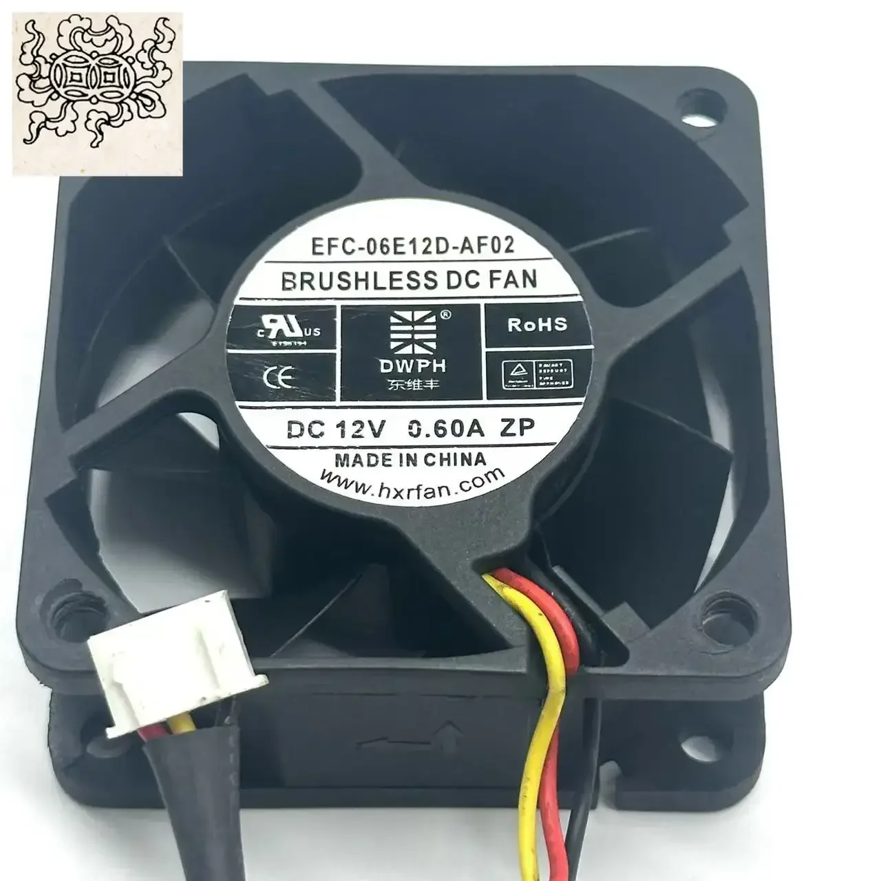 

Ltsf For DWPH EFC-06E12D-AF02 DC 12V 0.60A 60x60x25mm 3-Wire Server Cooling Fan