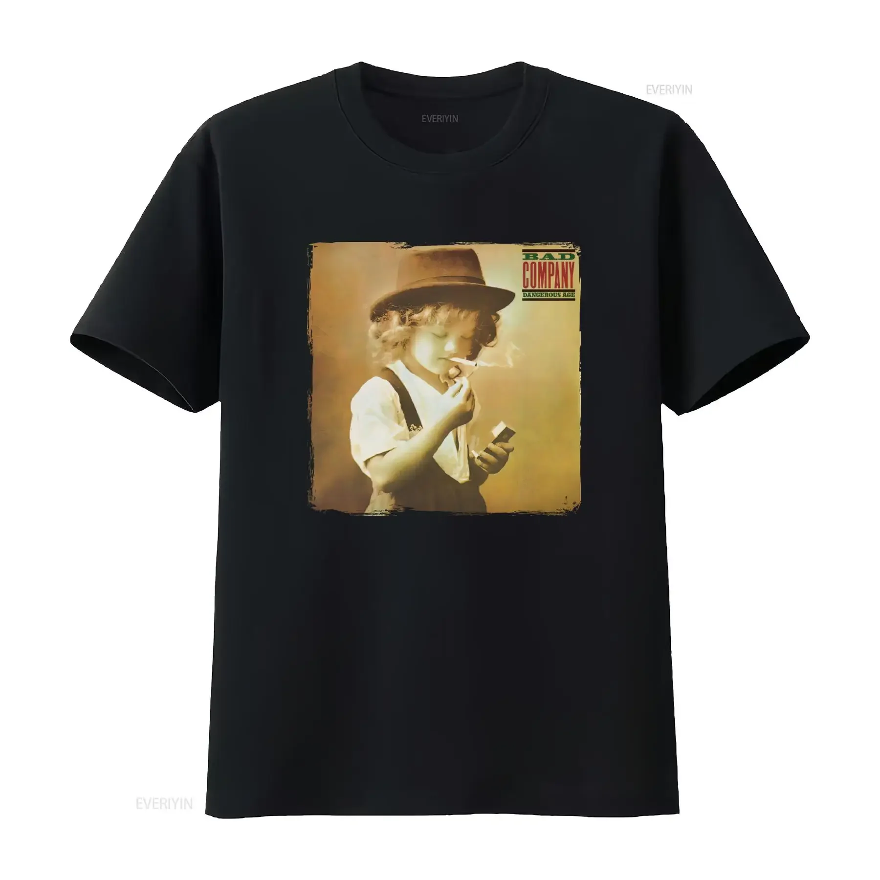 Dangerous Age Bad Company Vintage Rock Band T Shirt Classic Design for Enthusiasts vintage Washed Casual Versatile homme