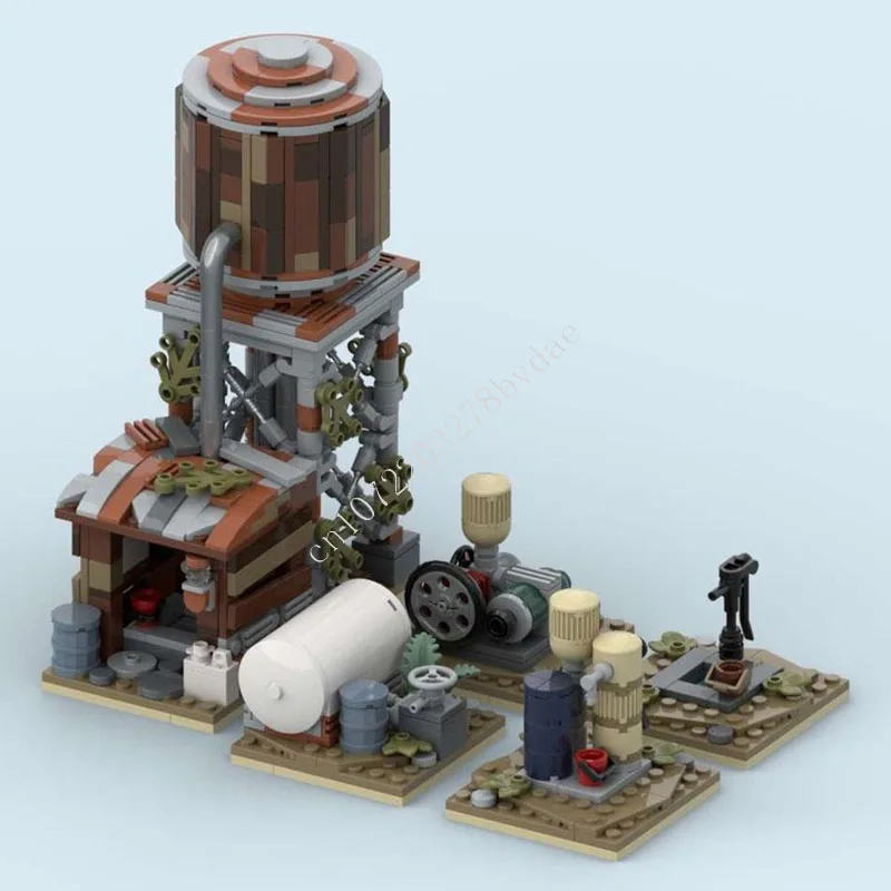 783-pcs-post-apocalyptic-wasteland-water-supply-camp-building-blocks-set-modular-diorama-assembly-toy-gift-for-adults-decoration