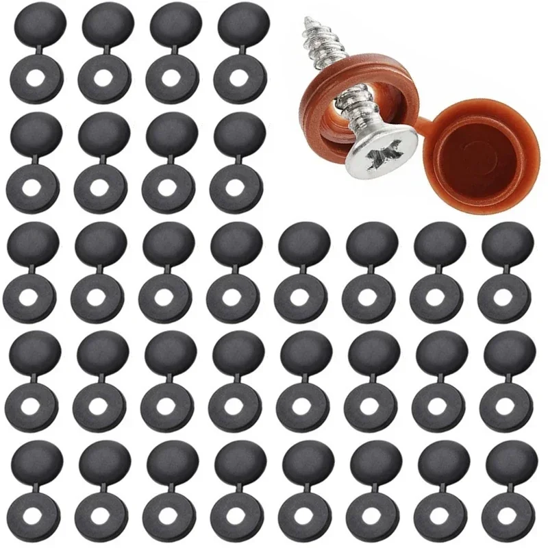 100PCS Plastic Screw Cap Decorative Covers