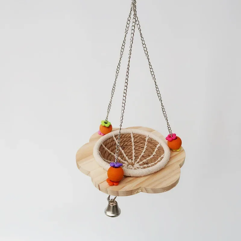 Bird's Nest Indoor and Outdoor Decoration Pendant Wooden Bird's Nest Small Pet Hammock Parrot's
