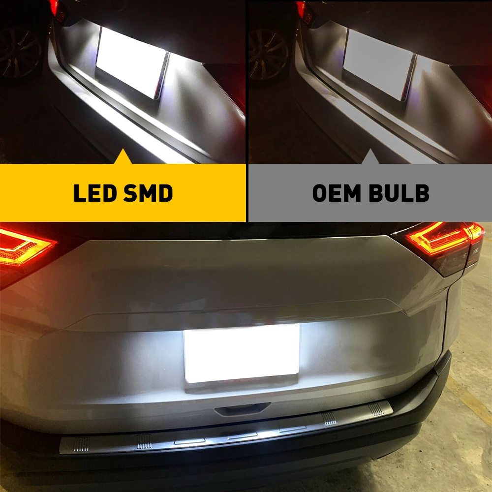 日産セントラ/ヴァーサセダン（2019-2021）/ローグ用ナンバープレートライト、6000KホワイトLED、2個セット、12V、超高輝度