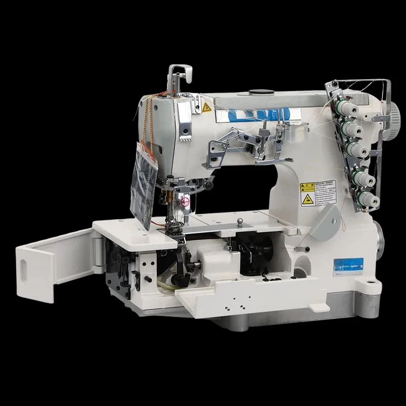 JUKKY JK 0A High Speed Automatic Double Decoration Metal Inter Flat Bed Sewing hine Cloth