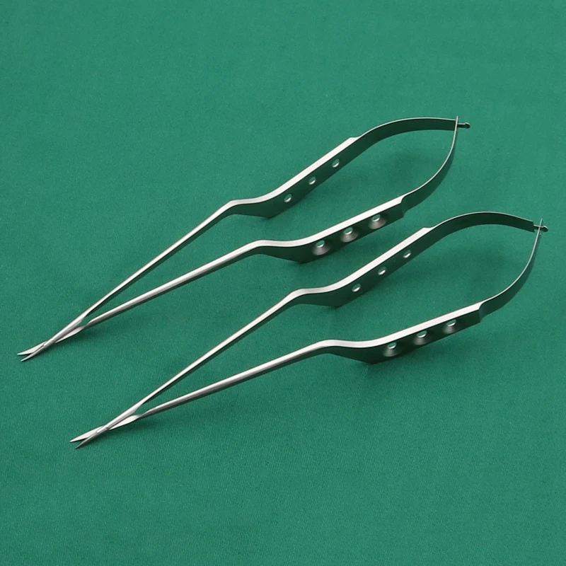 Brain Scissors Neurosurgery Gun-Shaped Scissors Spring Stainless Steel Surgical Scissors Straight Head Elbow Gun-Shaped Scissors