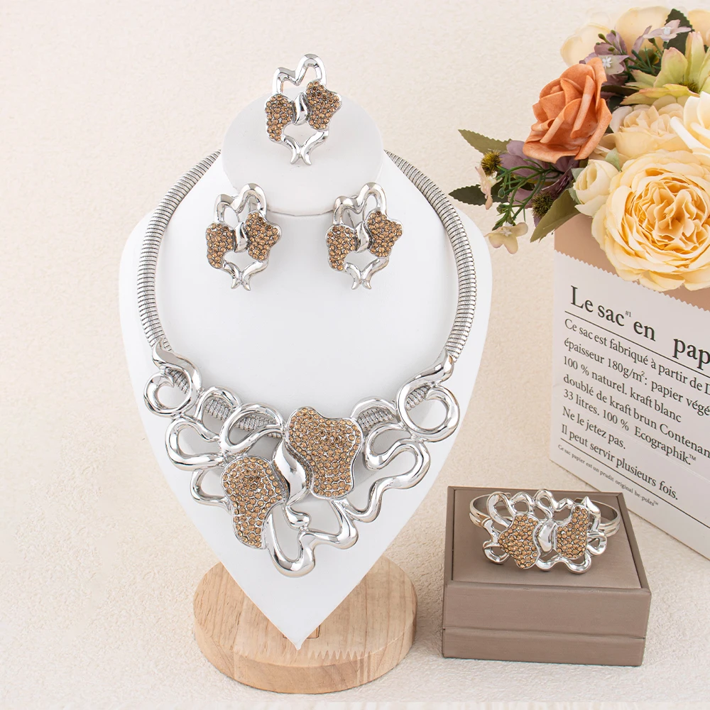 Brazilian Jewelry Set High Quality Original Jewelry Set for Woman African Wedding Jewelry and Accessory Sets Wholesale Sale