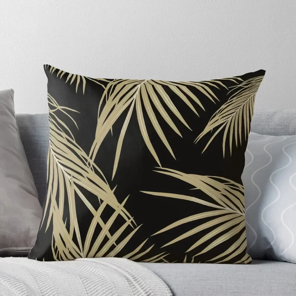 

Gold Palm Leaves Dream #2 #tropical #decor #art Throw Pillow Decorative pillowcase christmas pillow case pillow