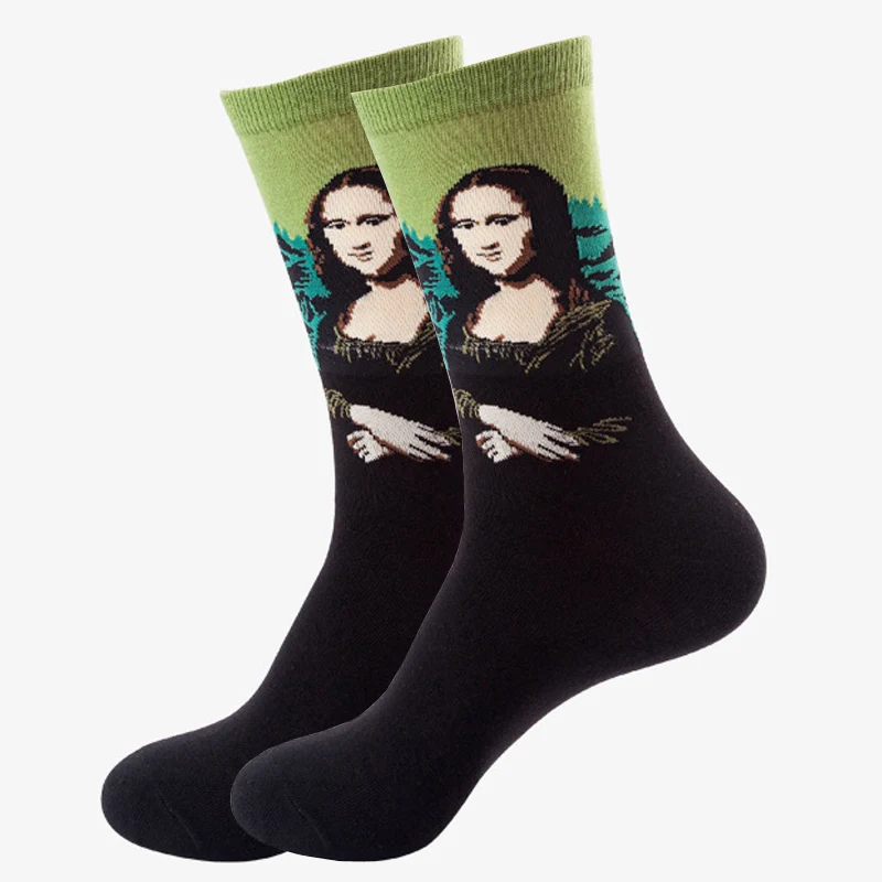 Calcetines de noche estrellada para hombre y mujer, medias Retro con arte de Van Gogh, pintura al óleo, Regalos divertidos y felices, Invierno