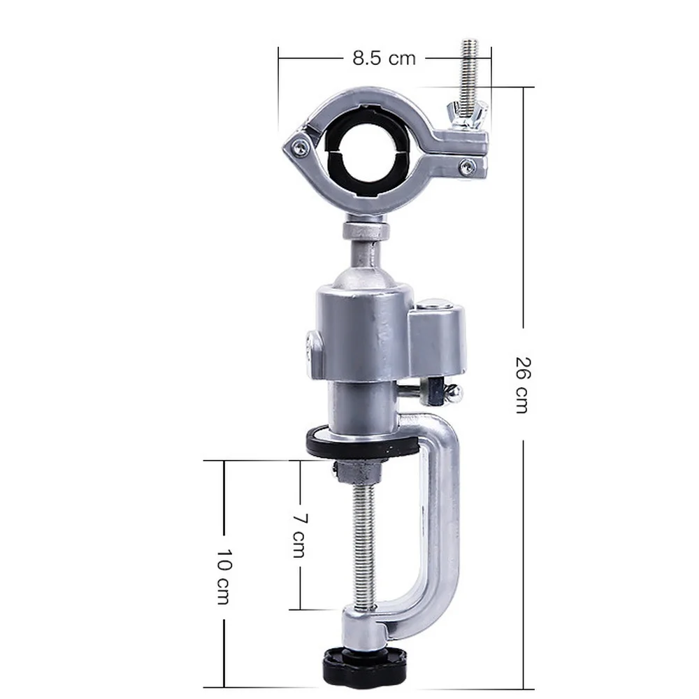 360 Degree Rotary Vise Stand For Electric Drill Grinder Aluminum Alloy Bench Clamp For Precision Drilling Task