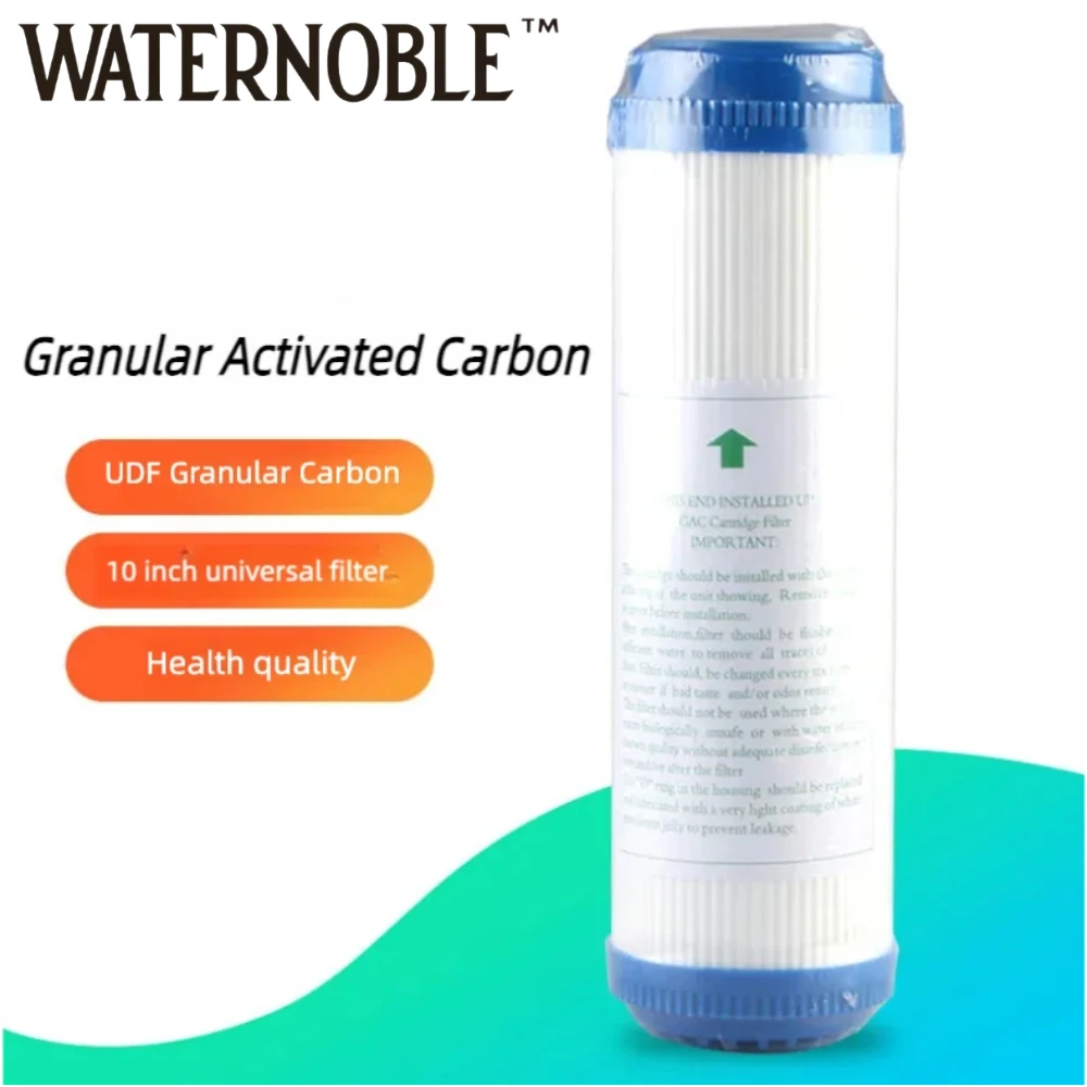 Waternoble 10-дюймовый X 2,5-дюймовый картридж фильтра для воды UDF/GAC удаляет вкус и запах, совместимый с системой фильтрации всего дома