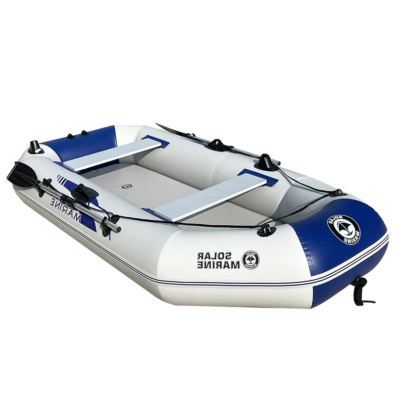 3 Person Inflatable Boats 3 Layer PVC Fishing Kayaks Folding Portable Vessel Laminated Wear-resistant Rowing Canoe