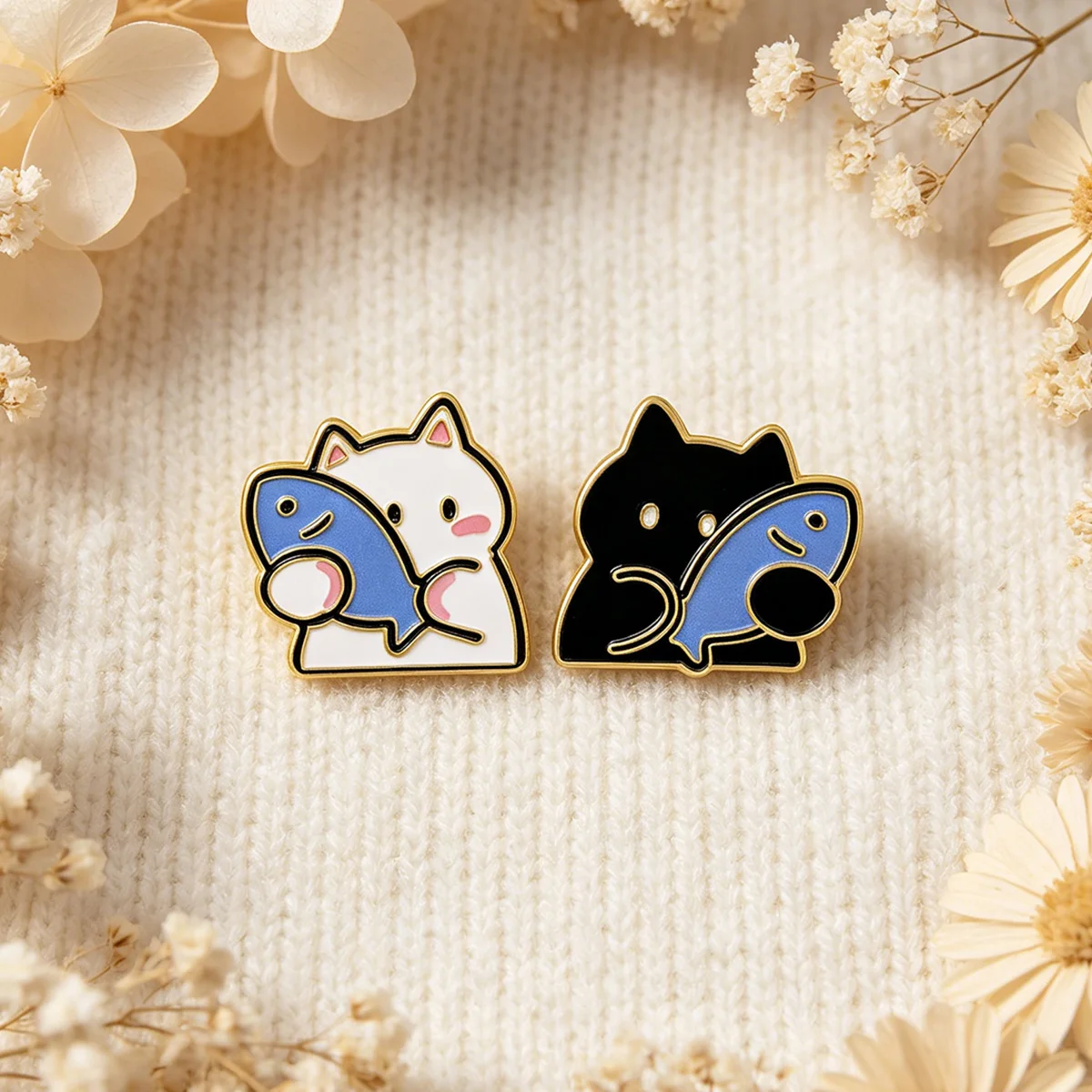 Funny Dachshund Enamel Pin Cartoon Cat Badge On Backpack Lapel Pins Flowers Brooches for Jackets Cosplay Accessories Gift Toys view 3