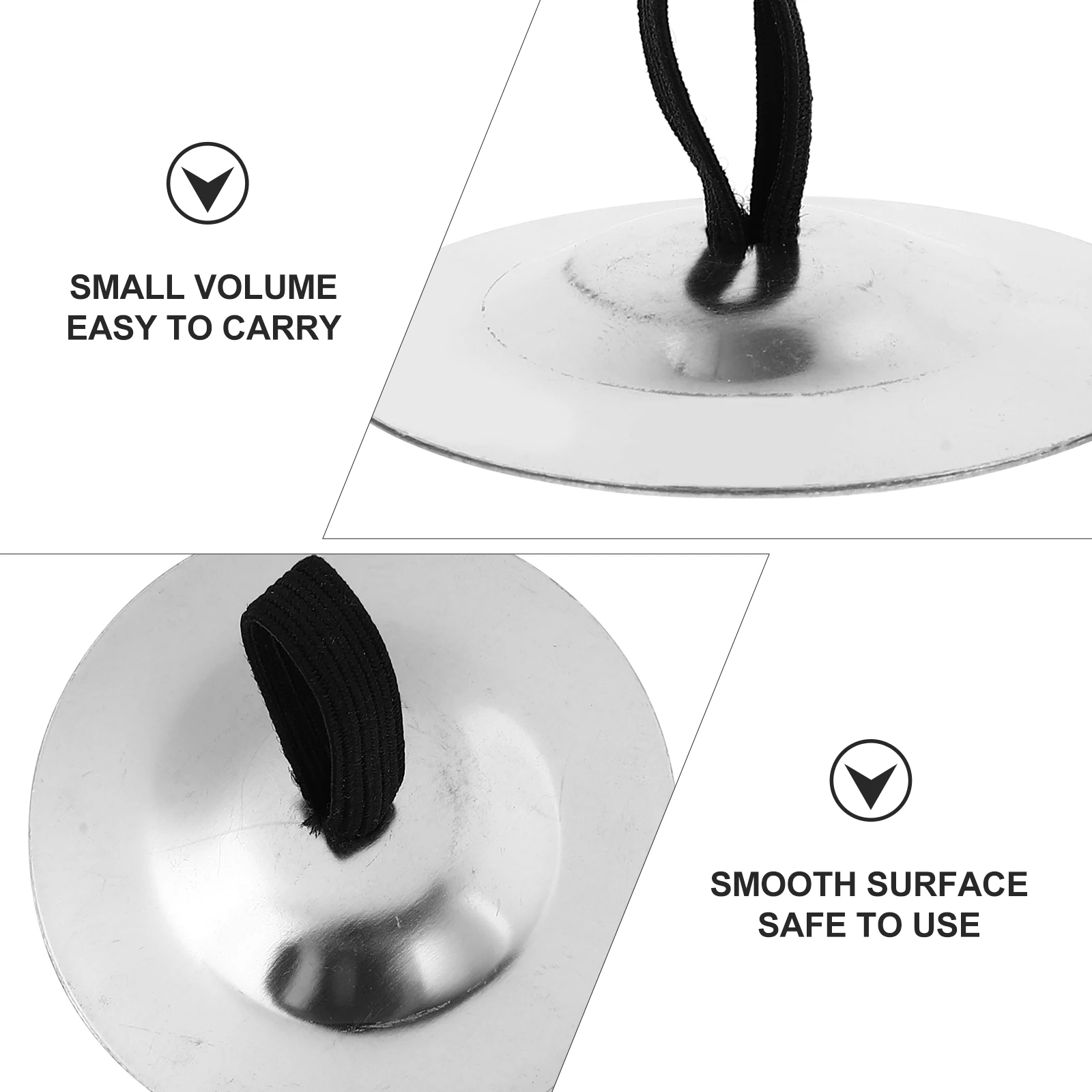 

4 Pcs Finger Cymbal Children's Percussion Instrument Bronze Cymbals Crash Kids Musical Instruments