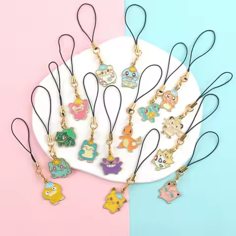 DIY Pokemon Charms - Adorable Pikachu, Koffing, &amp; Squirtle Pendants! Keychain Accessories for Fans - Limited Stock, Grab Now