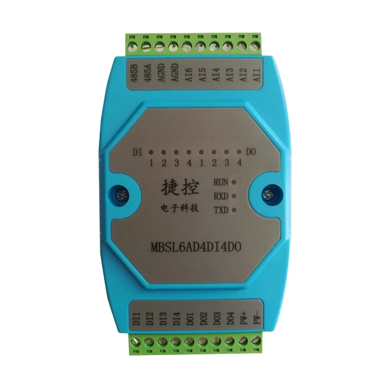 

MBSL6AD4DI4DO modbus RTU communication RS485 acquisition analog input digital input output module HOT