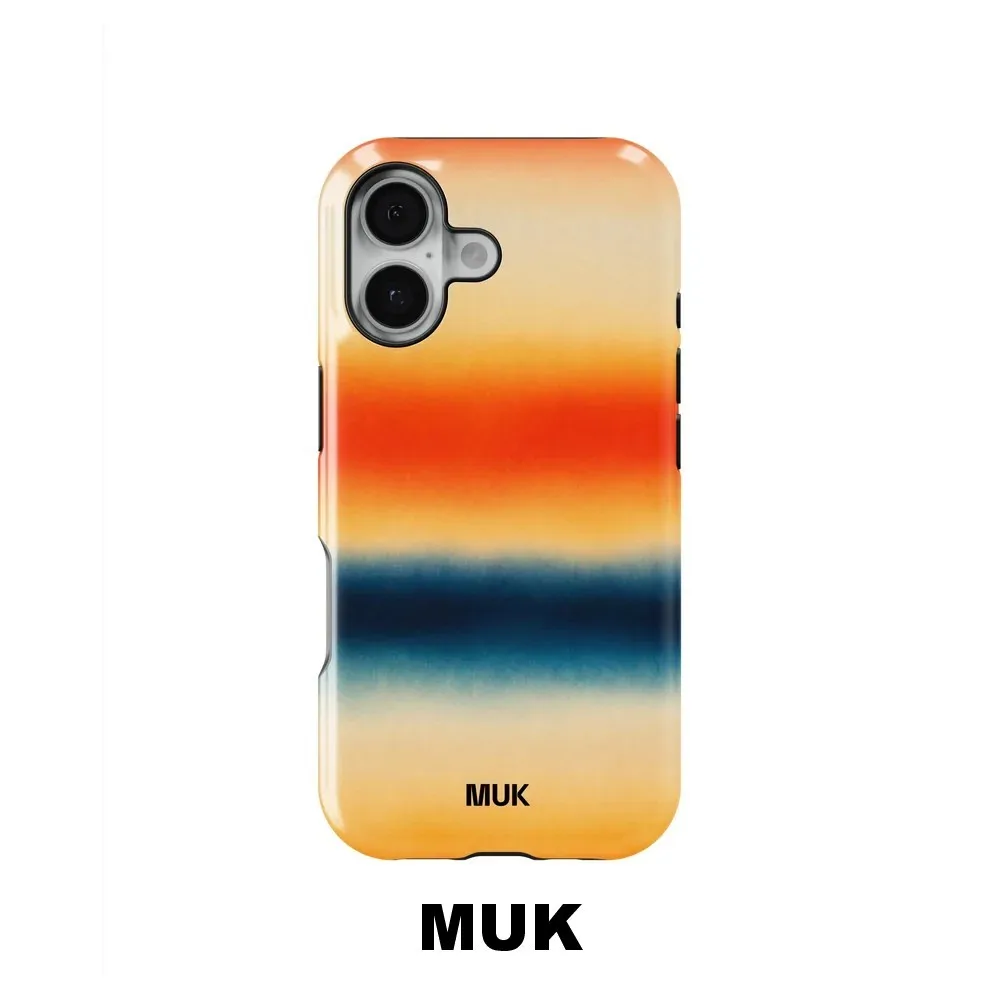 MUK Sunset Gradient Phone Case for Samsung Galaxy S20 S23 S24 S25 S26 FE Plus Ultra Edge 4 5G Double-layer Back Cover