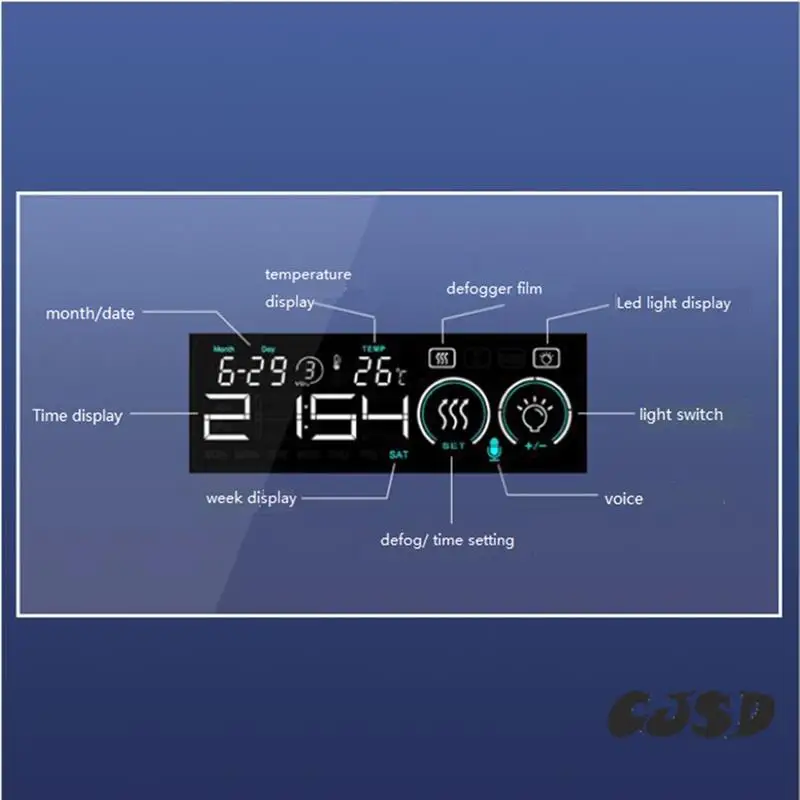 

CJSD-12V датчик температуры времени для светодиодного зеркала сенсорный сенсорный переключатель для зеркала сенсорные выключатели света сенсорный датчик