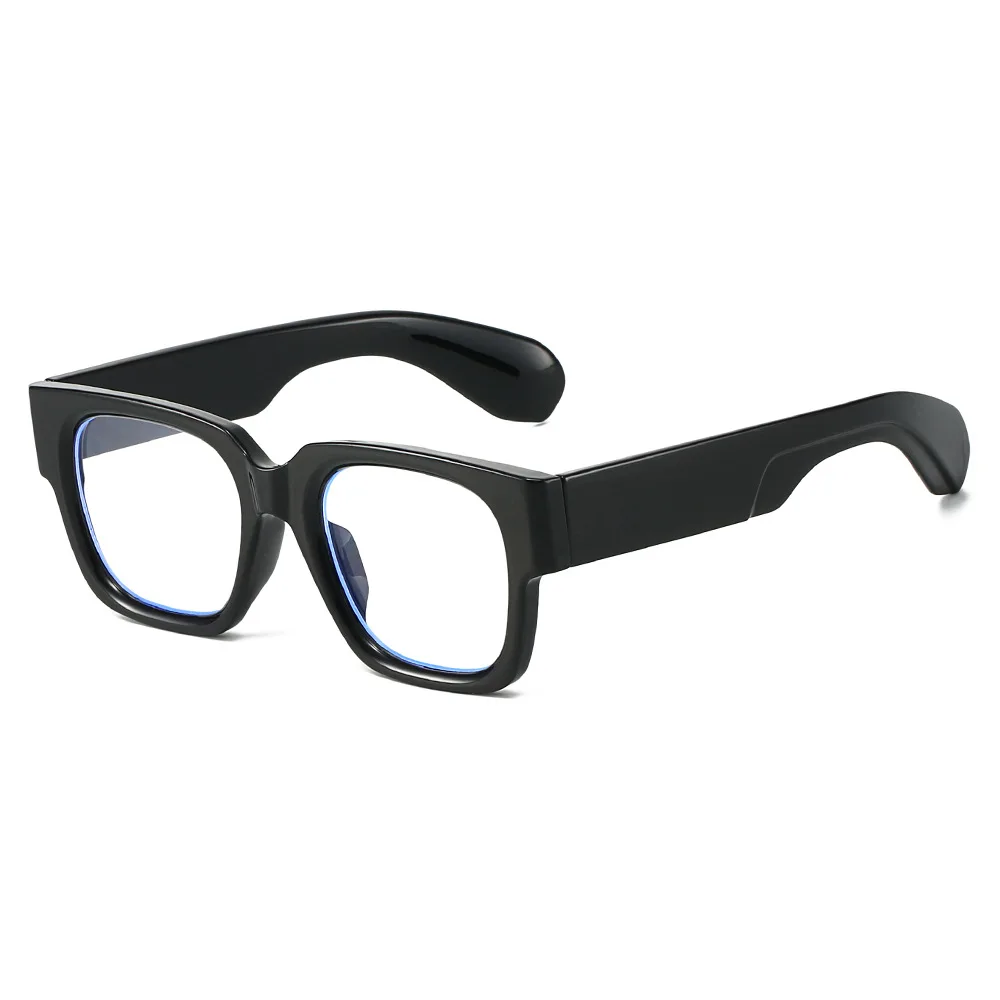 2025 Young Square Glasses Frame Women Men Anti Blue Light Glasses Color Patchwork Wide Temple Eyeglasses