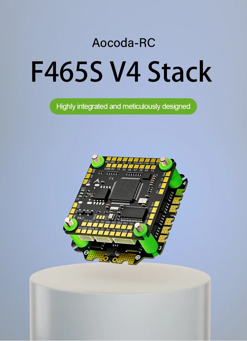 Aocoda-RC F465S V4 Stack F405 V4 FC 65A 4-in-1 ESC 30X30mm ICM42688P für FPV-Renndrohnen – Detail 4