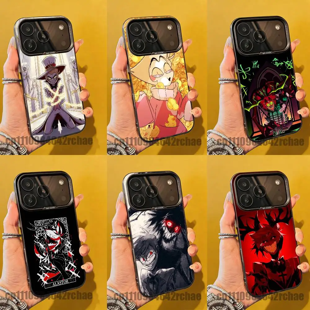 

For H-HazbinS Alastor Phone Case iPhone 15,16,12,14,13,17,11,E,Pro,Max,Plus,Air,Mini Black TPU Cover