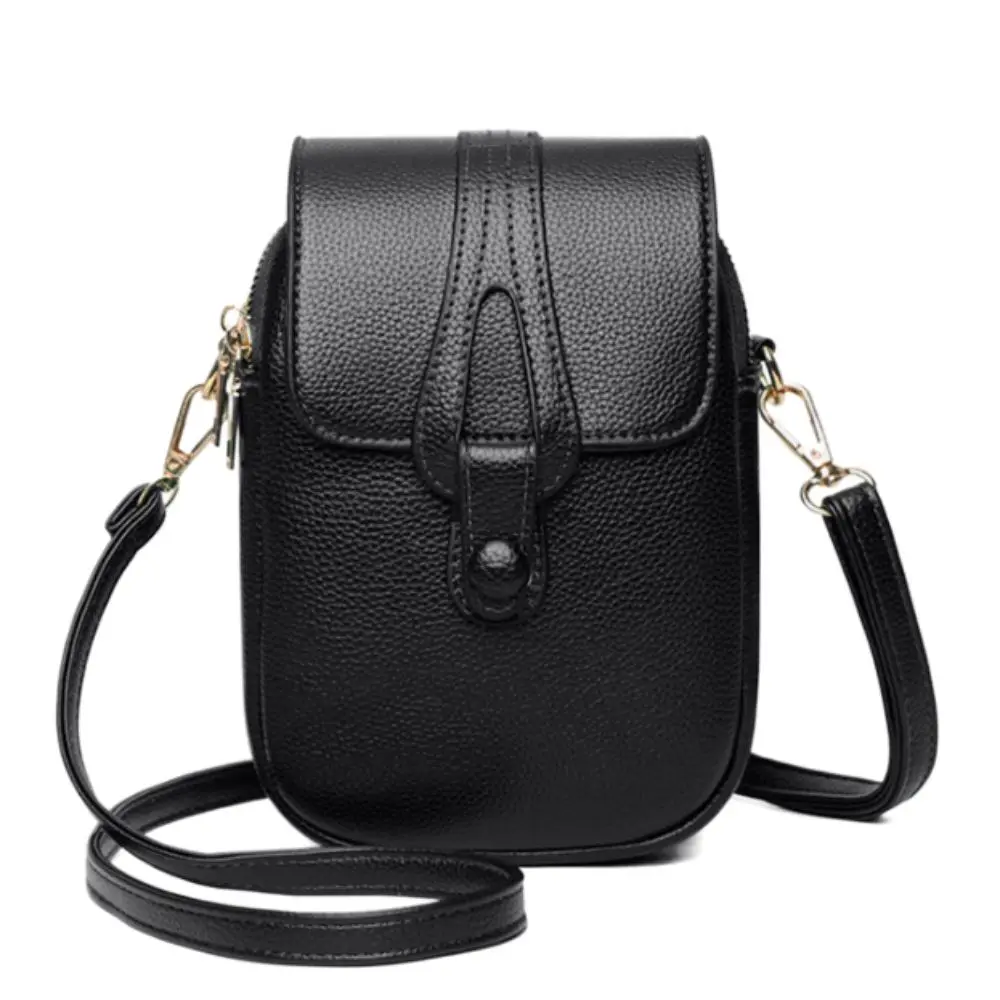 

Большая вместительная женская сумка через плечо для телефона, многослойная вертикальная женская сумка через плечо для телефона, кожаная модная сумка для мобильного телефона