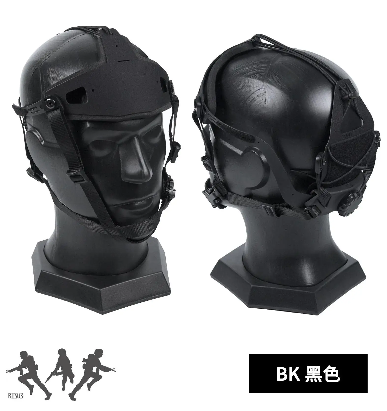 Hunting Headworn Airsoft Steel Bone Night Vision Camera Frame Sports Camera Helmet Carbon Fiber Board Bracket for Helmet NVG Bas