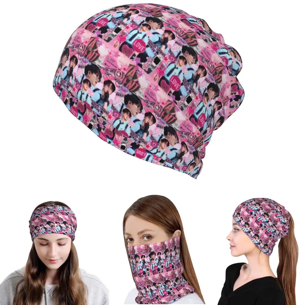 Neues Seo Changbin Bandana-Halstuch, Wickelschal, Mehrzweck-Stirnband, Mütze für Männer, Frauen, Erwachsene, winddicht