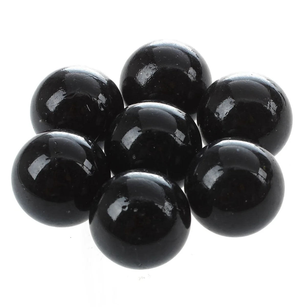 A72Z 50 peças mármores de vidro 16mm calcinha bolas de vidro decoração cor pepitas brinquedo preto