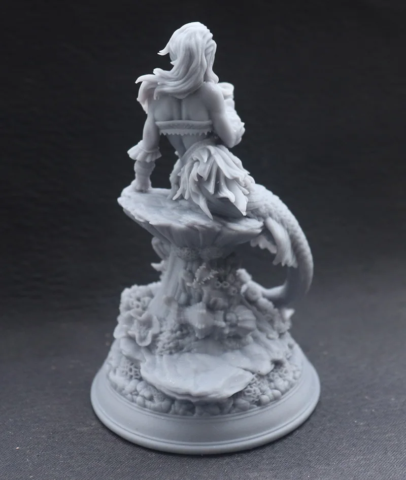 1/24 75mm 1/18 100mm Resin Model Girl Mermaid Figure Sculpture Unpainted No Color RW-1056