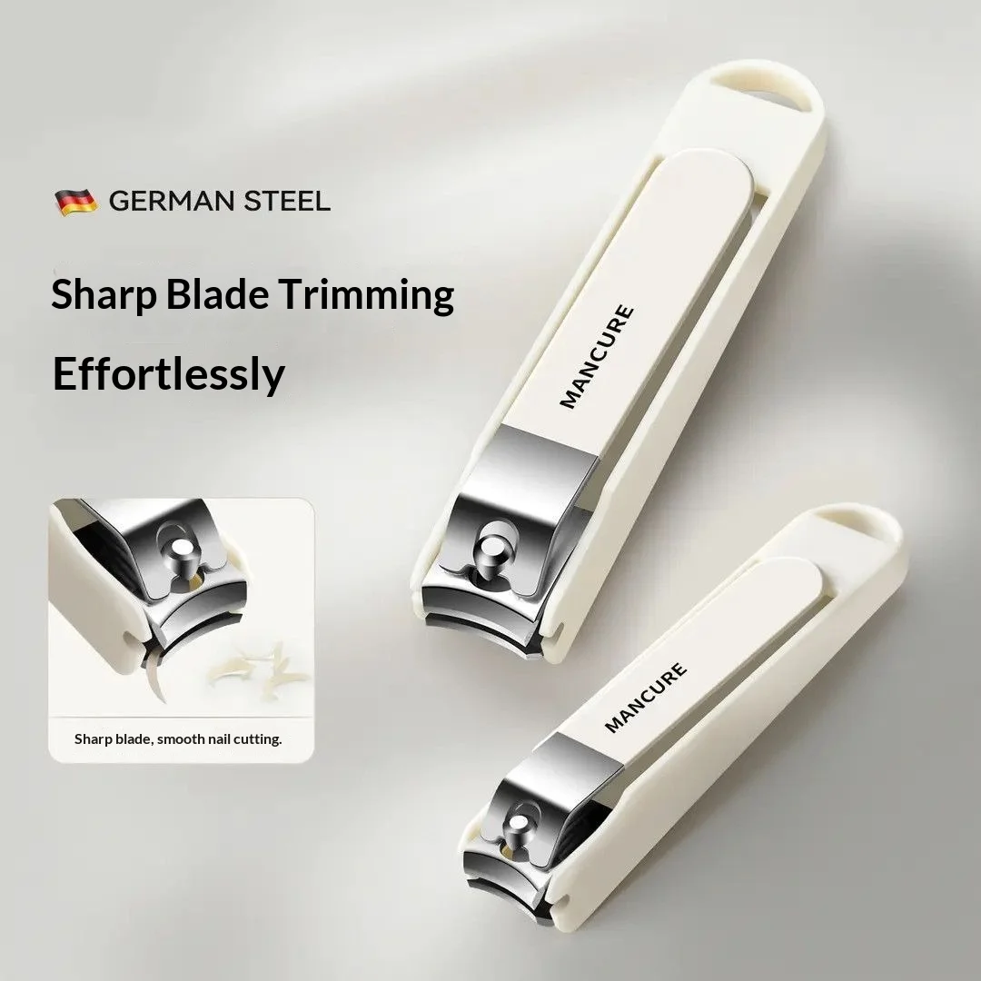 Professional Stainless Steel Nail Clippers With Anti-splash cover Trimmer Pedicure Care Nail Clippers Sharp Stainless Steel Blad