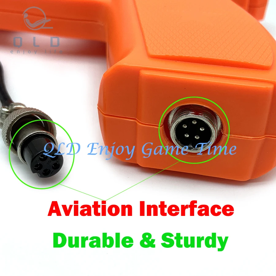 

PC USB Arcade Game Controller, TimeCrisis 3 Type LightGun, 4 LED Sensor, Vibration or Recoil for PC Simulated Shooting Gamepad