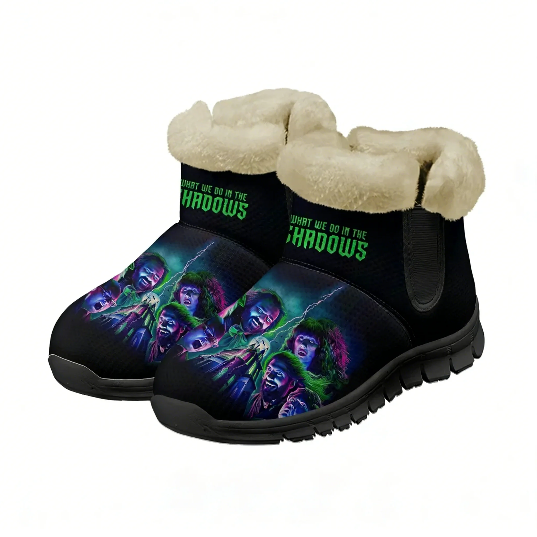 

Ботинки What We Do in The Shadows, зимние ботинки для мужчин, женщин и подростков, теплые ботинки, модные удобные кроссовки высокого качества, обувь на заказ