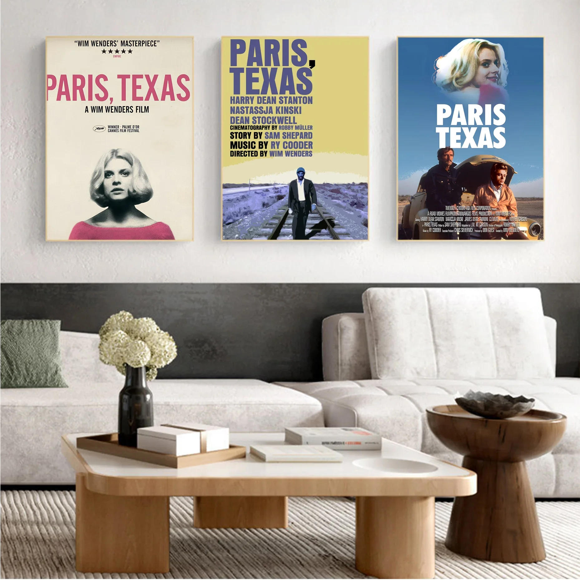 

Paris Texas Drama Romance Poster Classic Anime Poster Fancy Wall Sticker For Living Room Bar Decoration Decor Art Wall Stickers