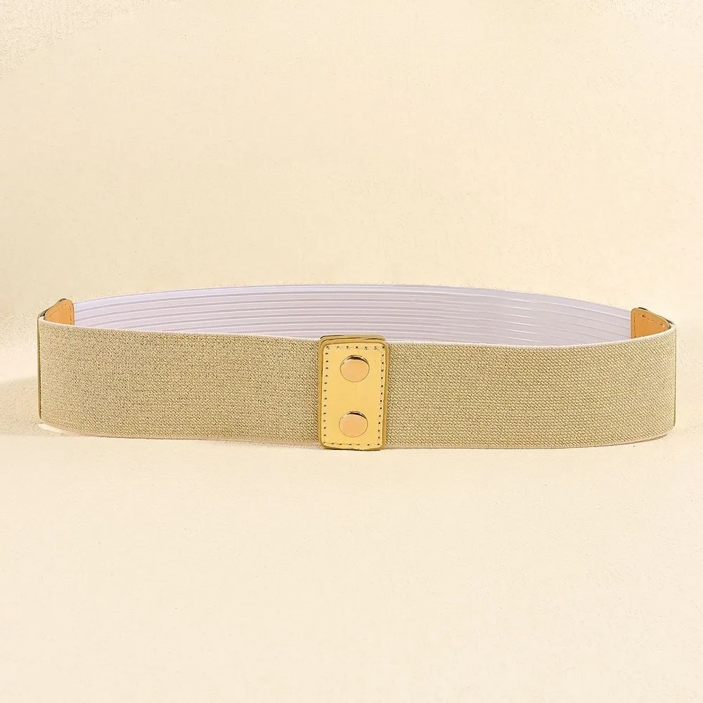Unique Gold Women Waist Belt Bright Long Waist Corset Belts Silver Thin Elastic Cummerbunds Party