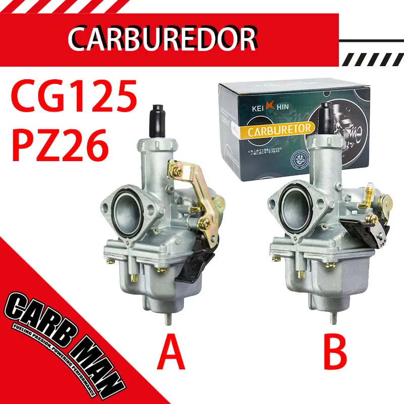 PZ26 Motorcycle Carburetor For Honda CG125 XF125 XL125 Lifan 125 ATV Dirt Pit Bike Carb