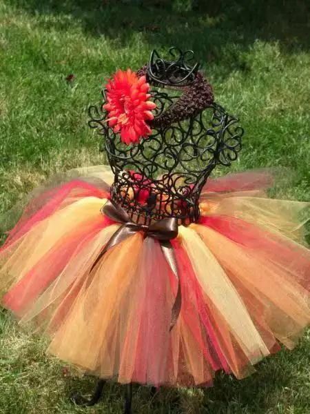 Girls Tutu Skirt with Headband Fluffy Baby Girl Birthday Party Tutu Outfit Halloween Lion Costume for Kids Tulle Skirt view 3