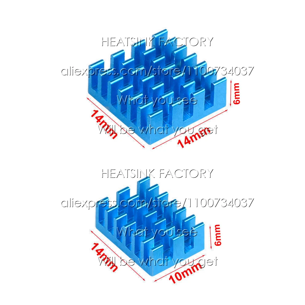 2 pz/set Kit dissipatori di calore in alluminio fai da te con nastro adesivo termico Pad dissipatore di calore in rame applicare per Orange Pi Zero