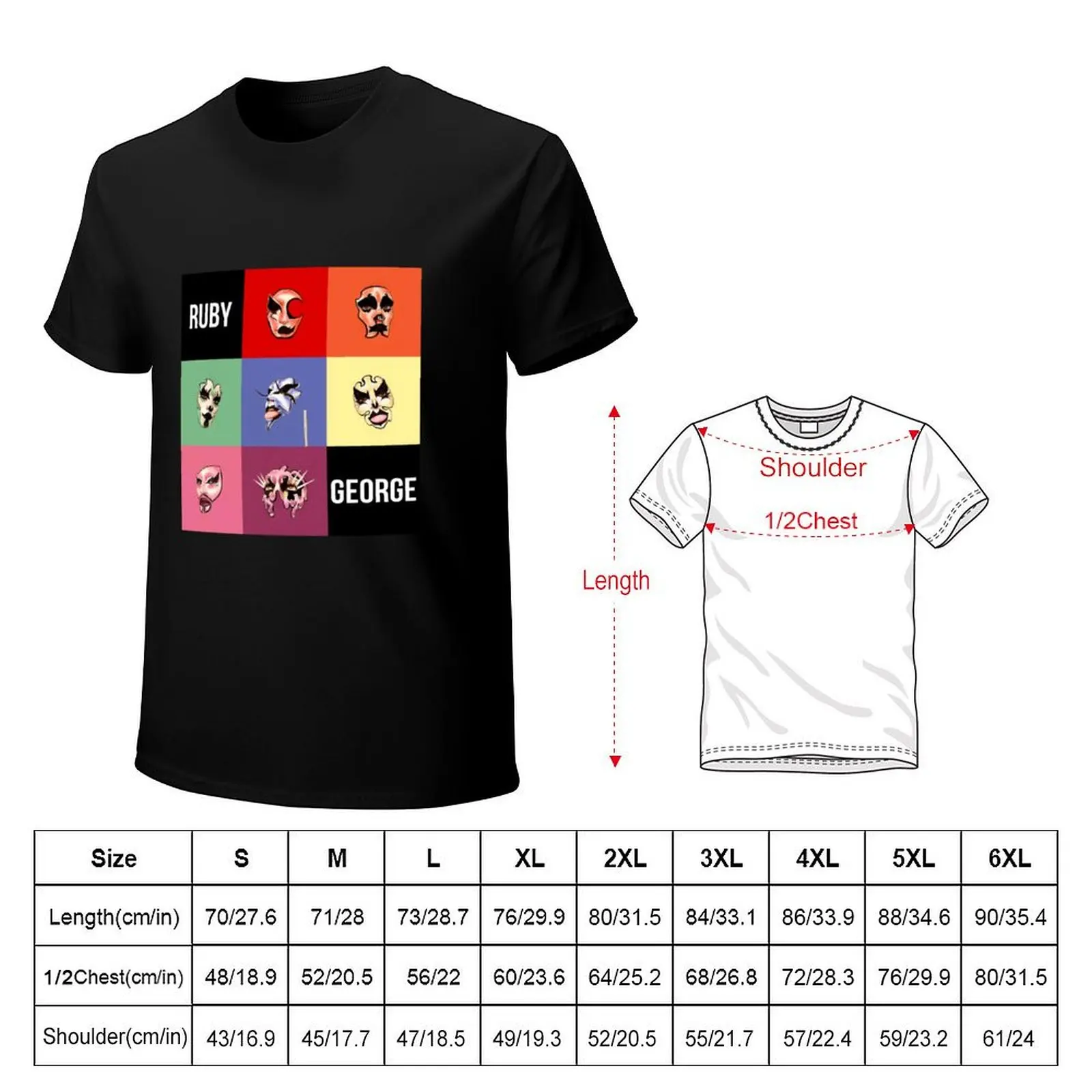 Ruby George Rainbow Squares T-Shirt Holiday Lightweight T-Shirt
