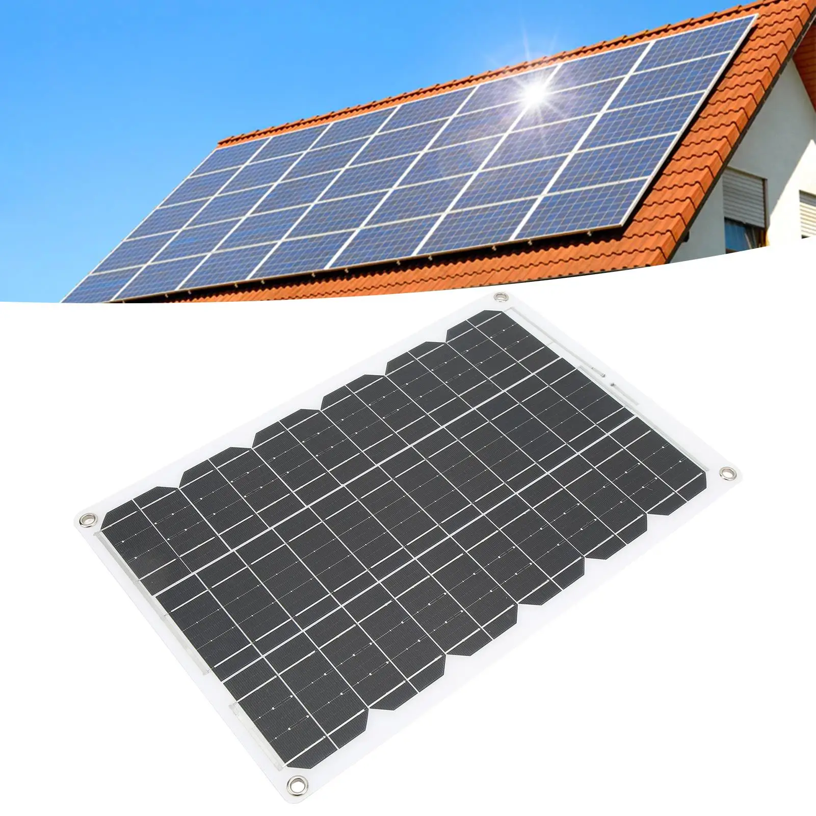 High Efficiency 18W Monocrystalline for solar Panel Kit 18V for smart Homes & for solar Street Lights