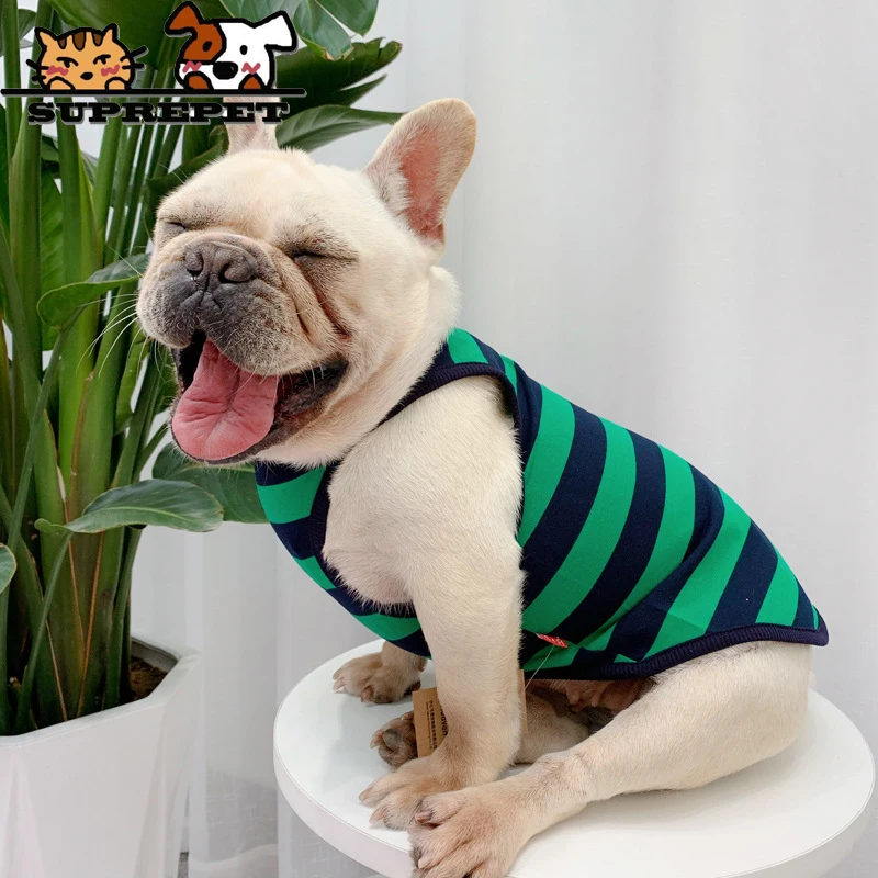 

Suprepet Striped Cotton Coat Breathable Pets Clothing Comfortable for Puppy Cute Dogs Cats All Season Pet Accessories Supplier