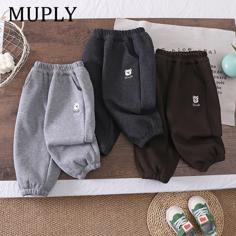 New Spring Autumn Boys Casual Sweatpants Girls Children Jogger Pants Soft Stretchy Baby School Pants Kids Outdoor Casual Pants
