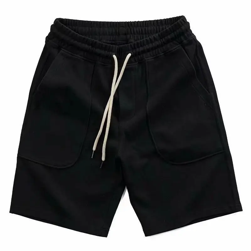 

Men's Summer Casual Cotton Knitted orts Loose Straight Leg Comfortable Breathable Faionable Spor Knee-Length Trousers