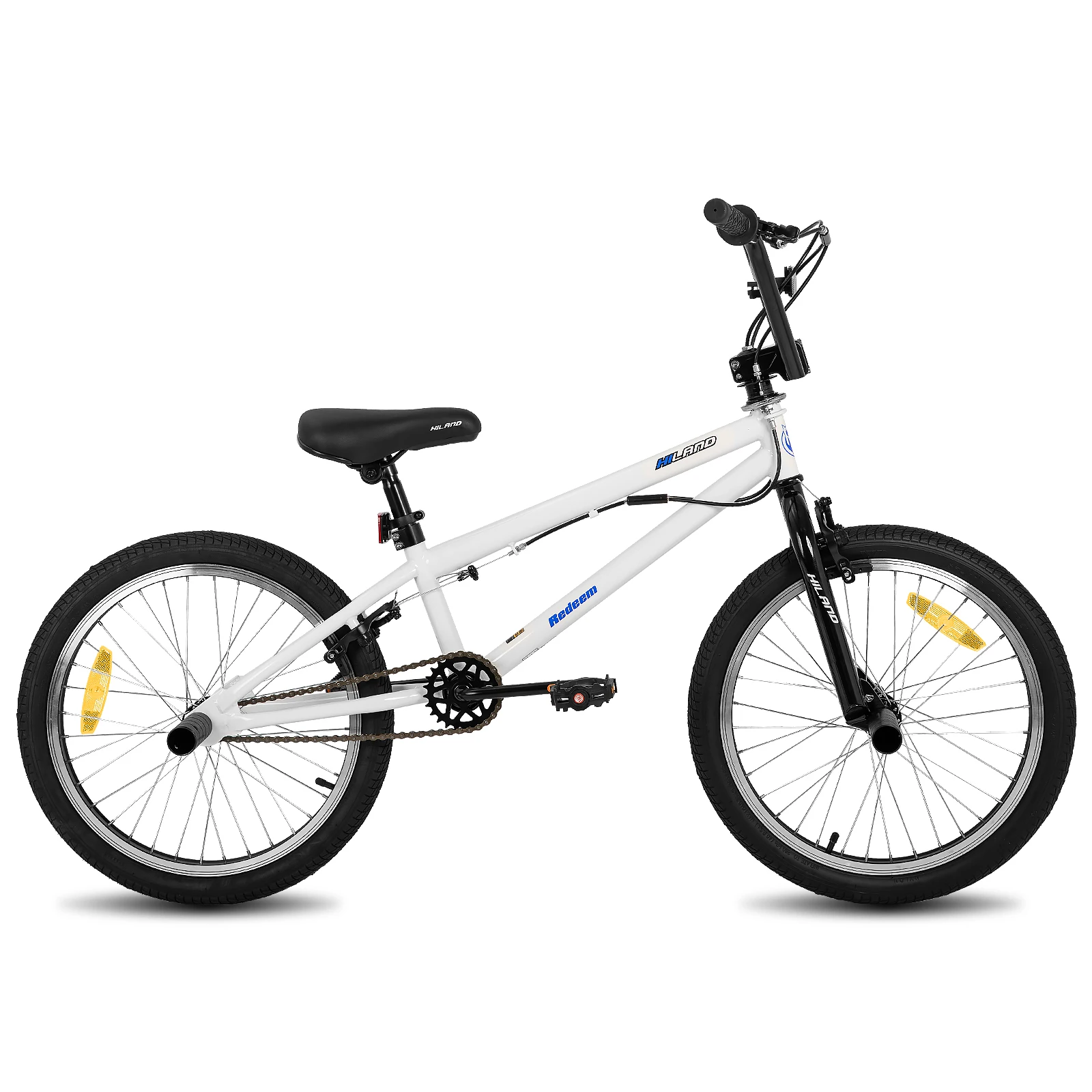 Hiland 20 inch Freestyle BMX-fiets voor kinderen, beginnersniveau tot geavanceerde rijders met 360 graden gyro en 4 haringen, kinderfietsen