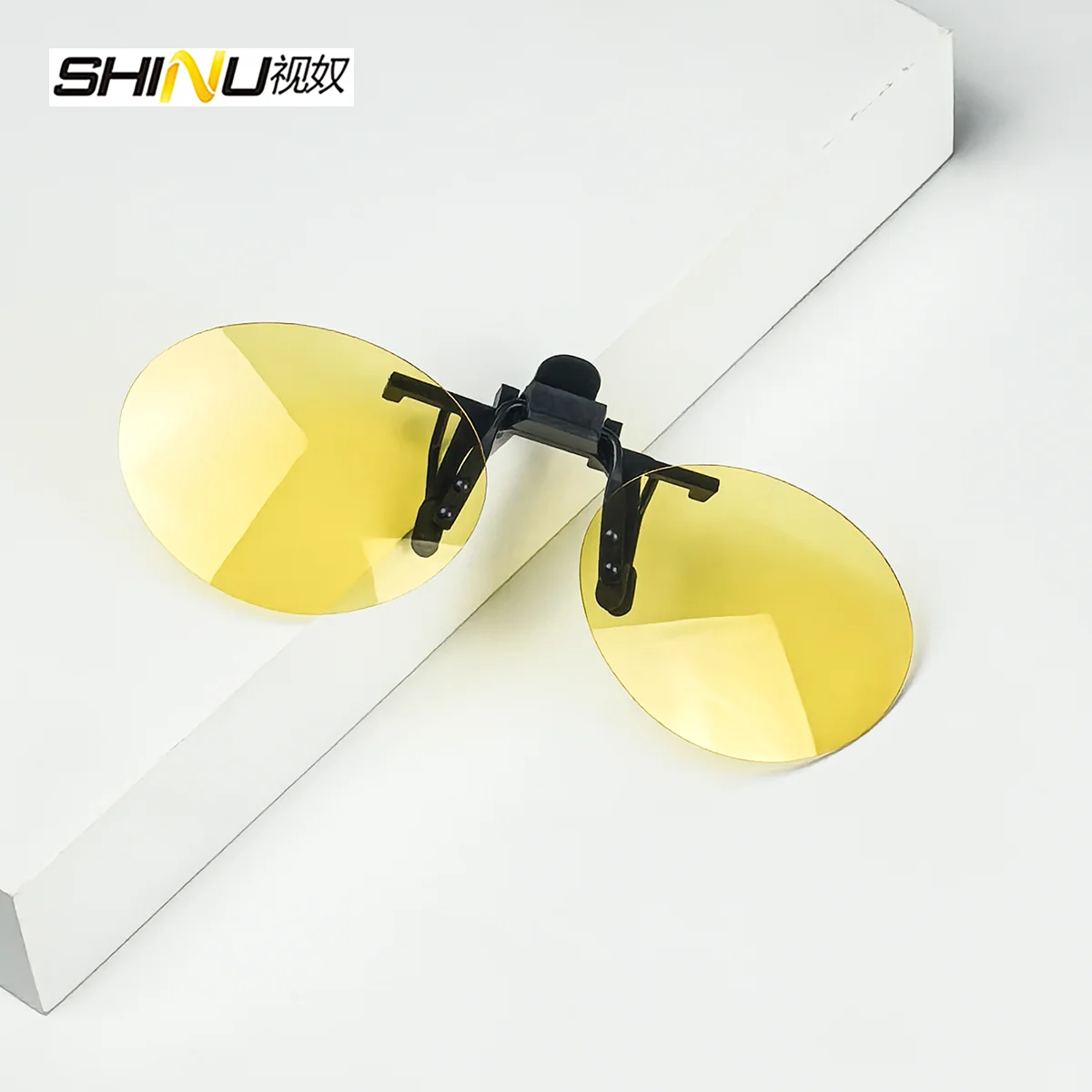 SHINU Rote Linsen-Clip-On-Brille zum Schlafen besser, runde orangefarbene Linse für Spiele oder Arbeiten, gelbe Linsen, Nachtsicht zum Fahren – Detail 16