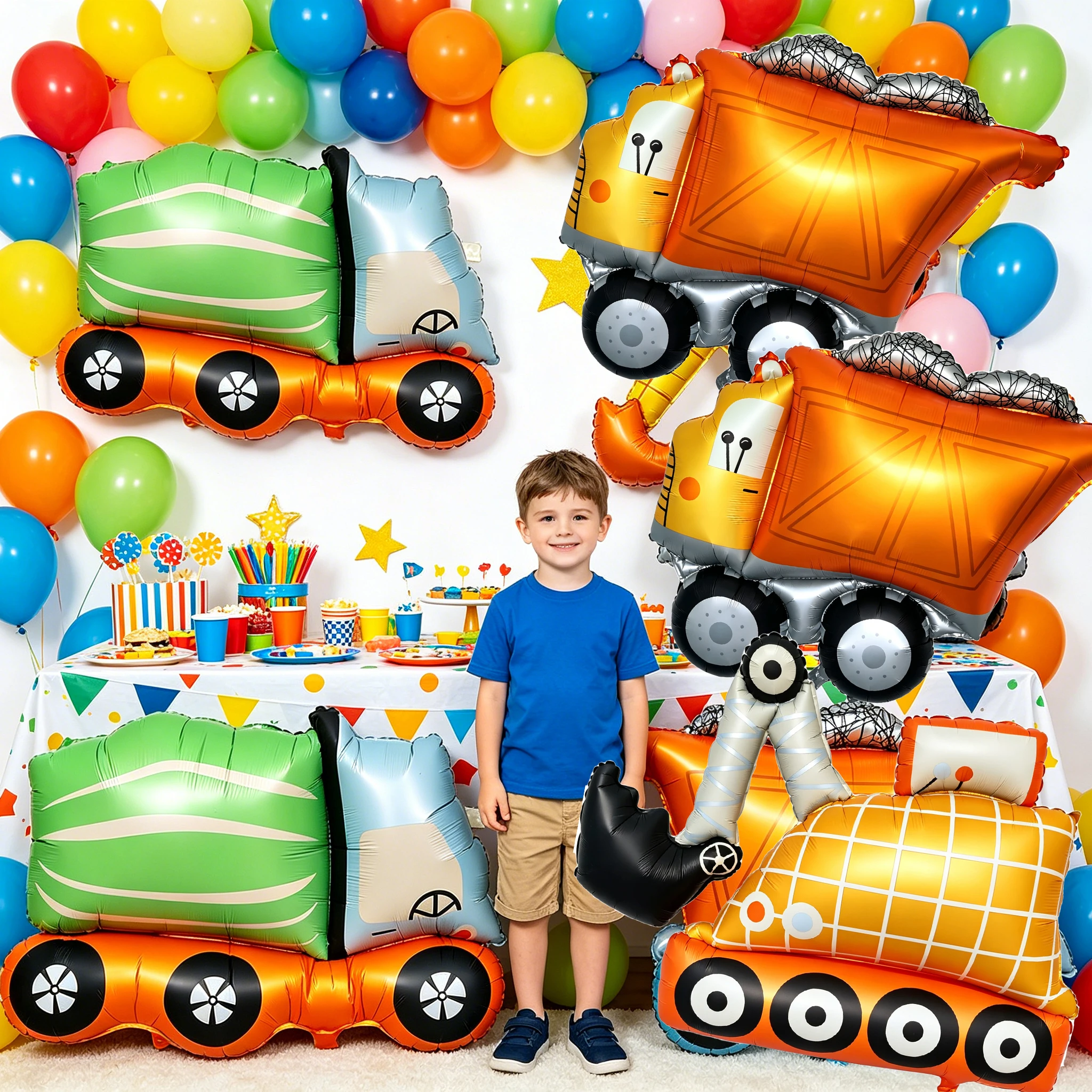 İnşaat Kamyonu Partisi Alüminy - Lighting Mcqueen Decor incelemesi ve fiyatı